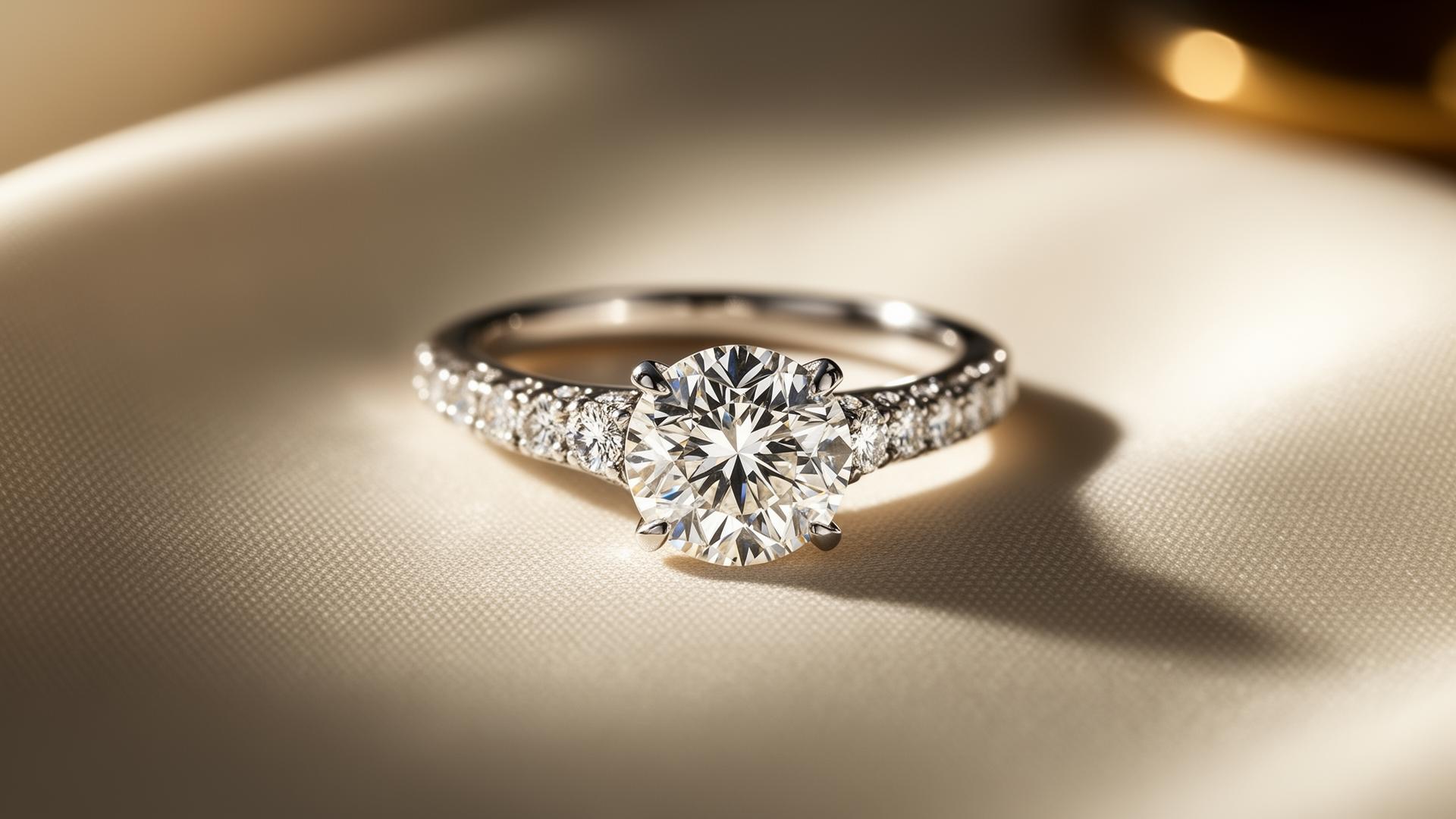 A bespoke diamond ring crafted in our atelier