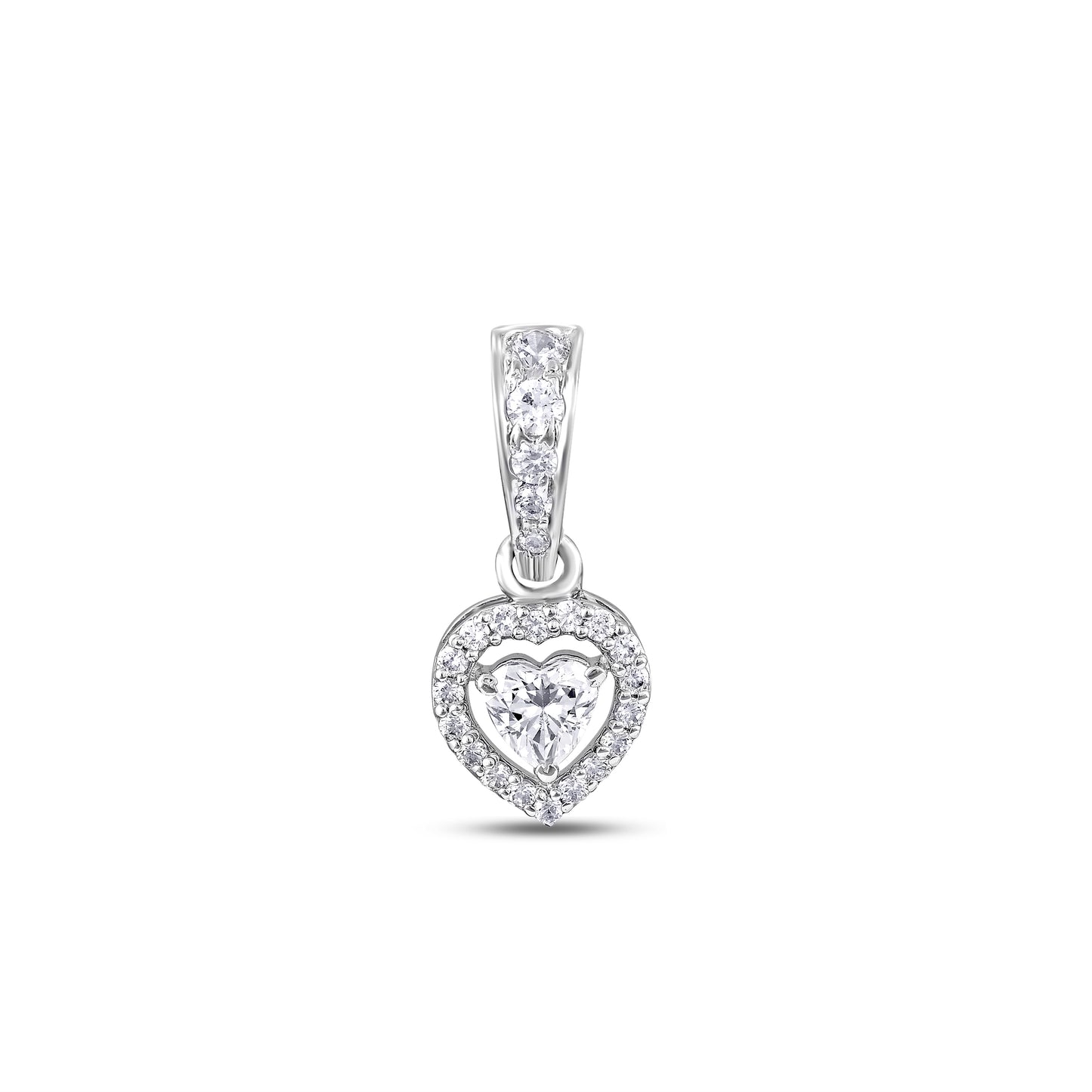 Radiant Halo Heart Pendant