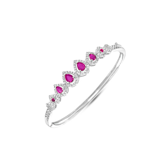 Ruby Radiance Stiff Bracelet