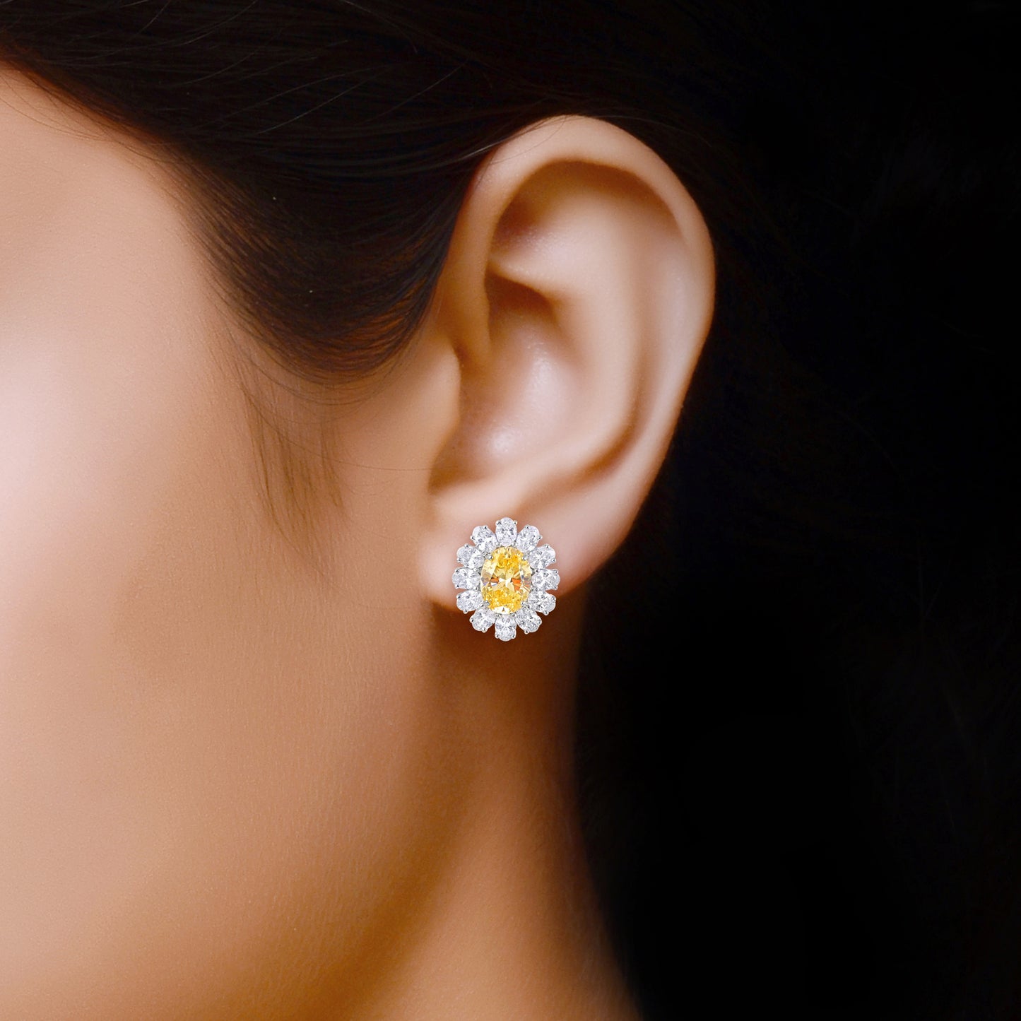 Golden Radiance Yellow Sapphire Studs