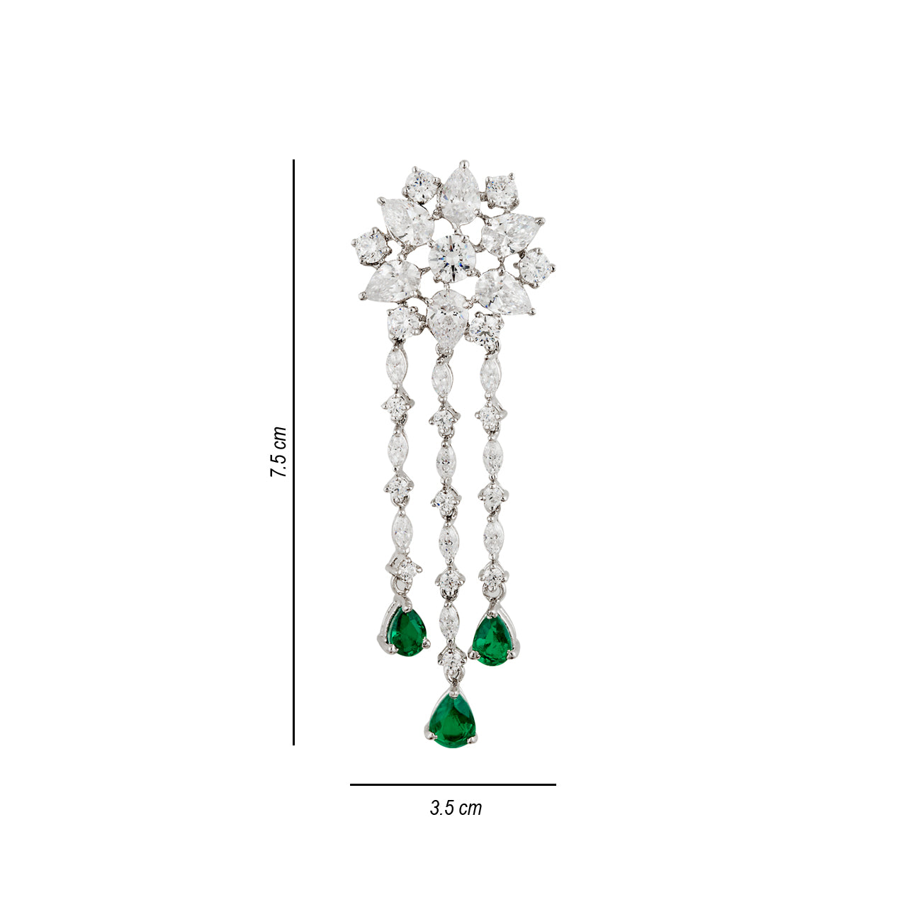 Raindrop Emerald Elegance Earrings