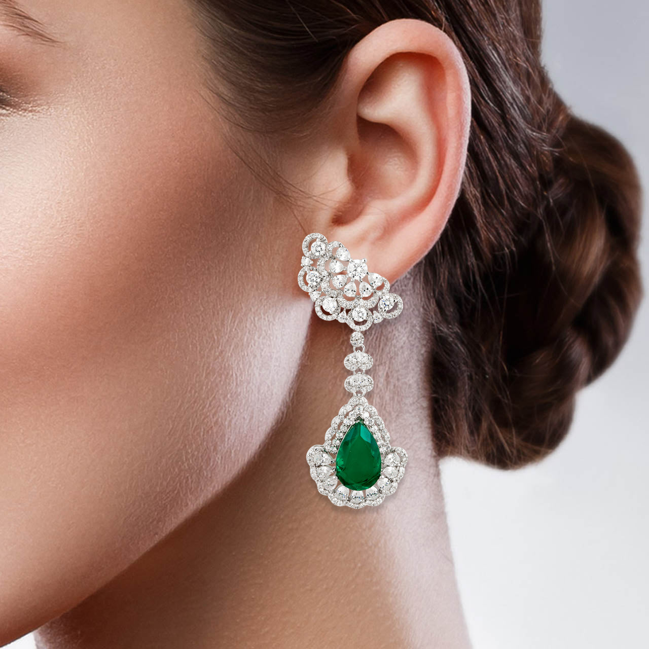 Mystic Emerald Dangler Earrings