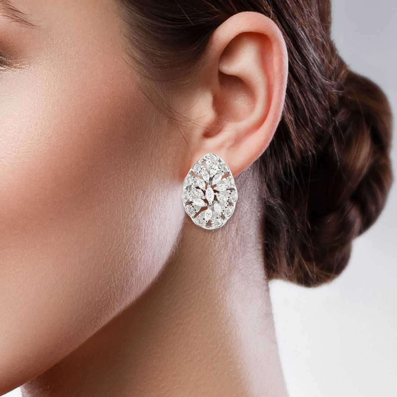 Gleaming Duo Marquis Drop Studs