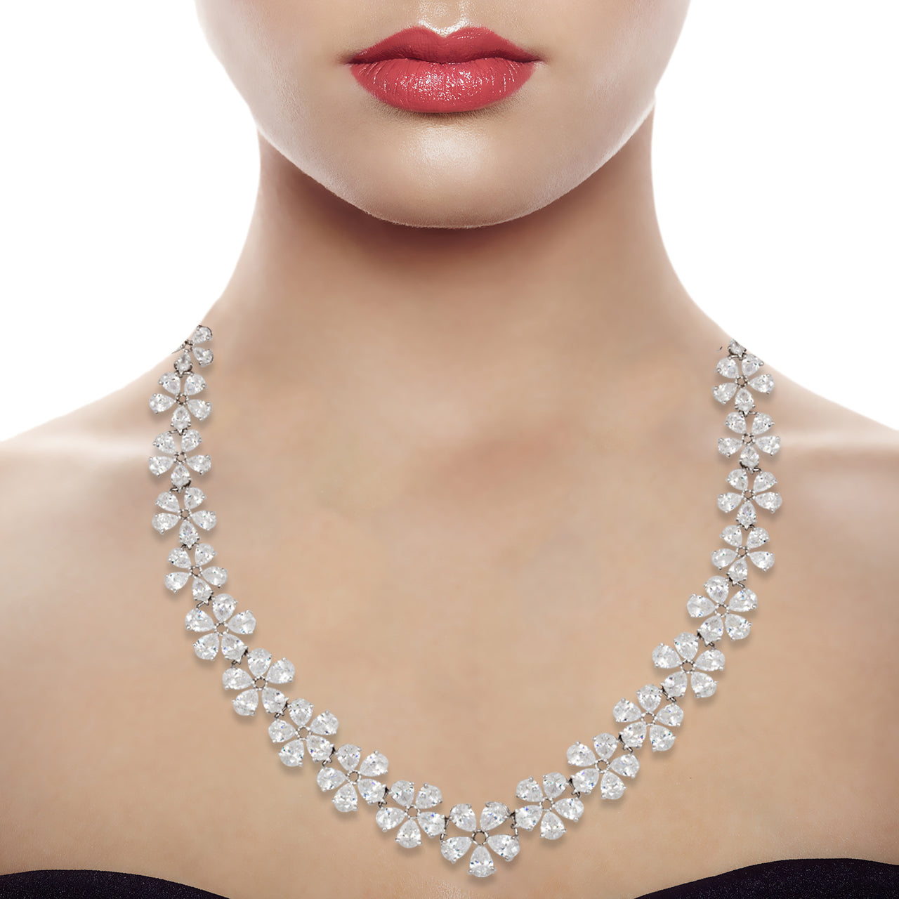 Petal Cascade Necklace Set
