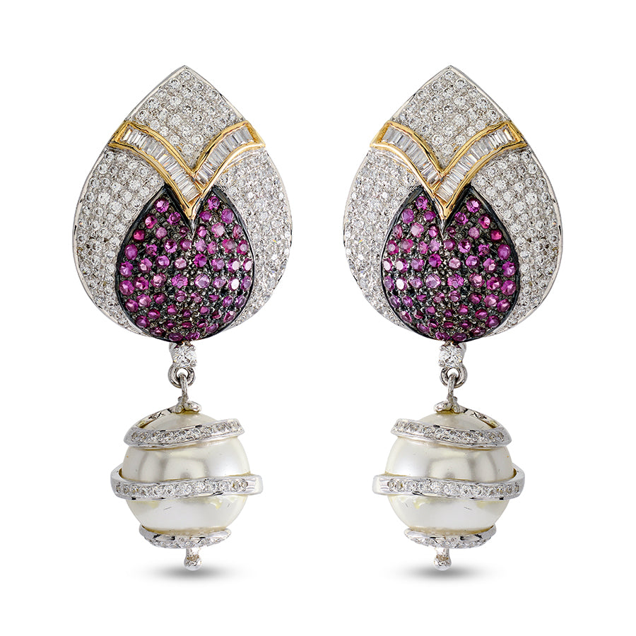 Enchanted Amethyst Pearl Dangle Earring