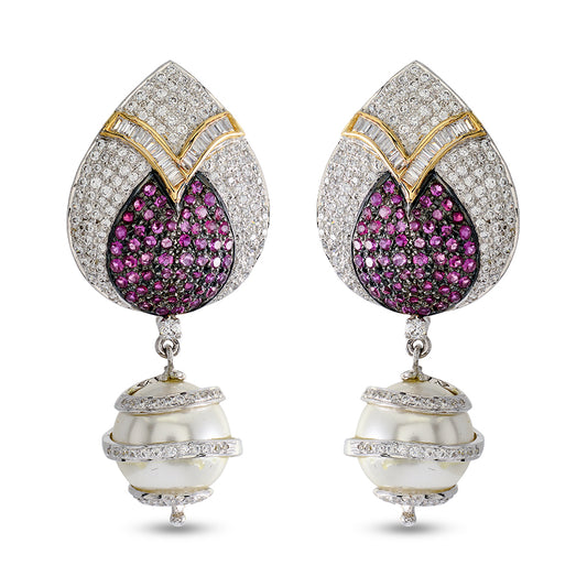 Enchanted Amethyst Pearl Dangle Earring