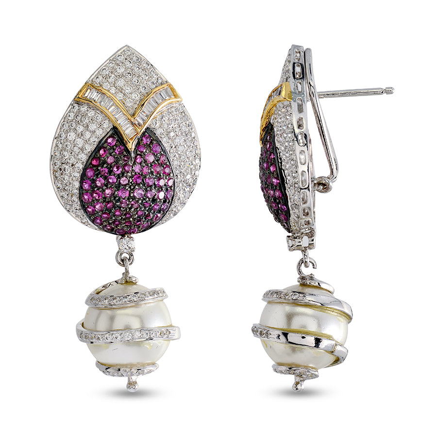 Enchanted Amethyst Pearl Dangle Earring