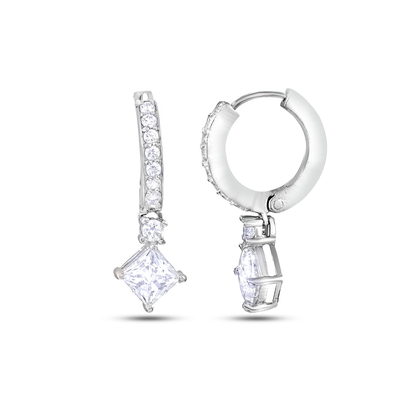 Princess Cut Bali Earring
