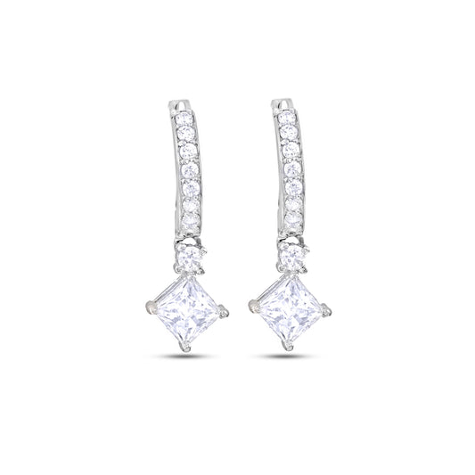 Princess Cut Bali Earring