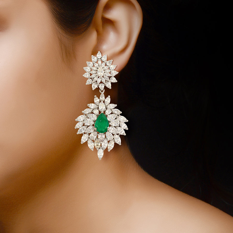 Mystic Shape Emerald Dangler