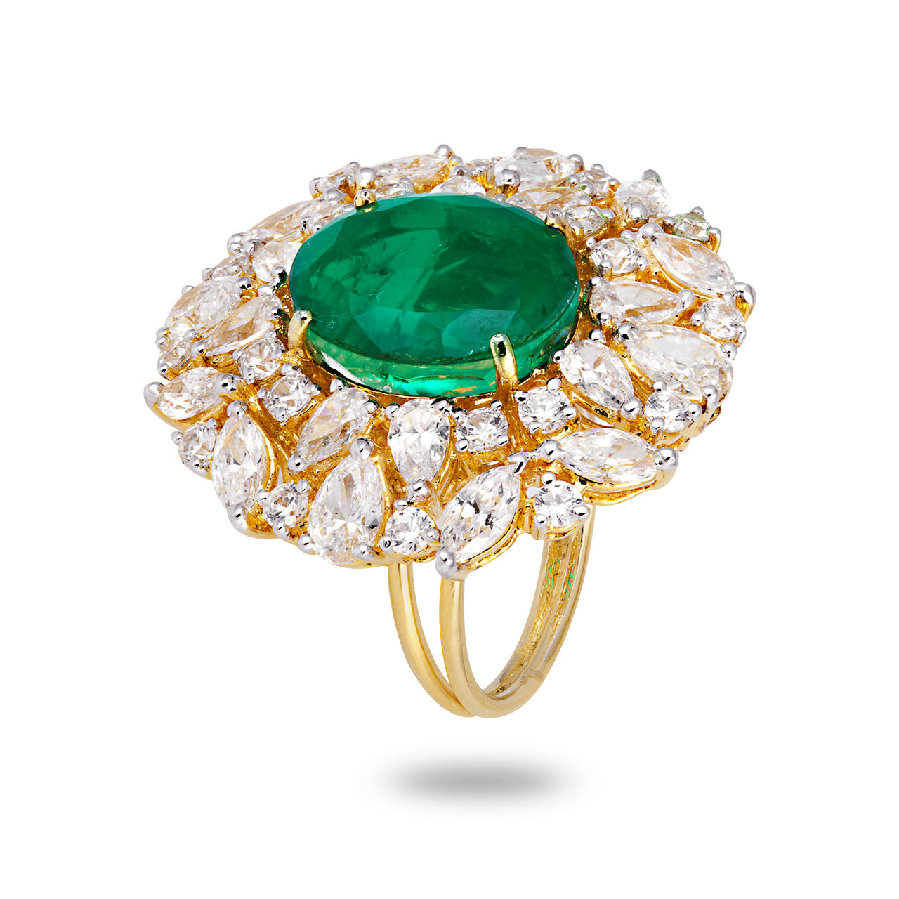 Emerald Allure Cocktail Ring