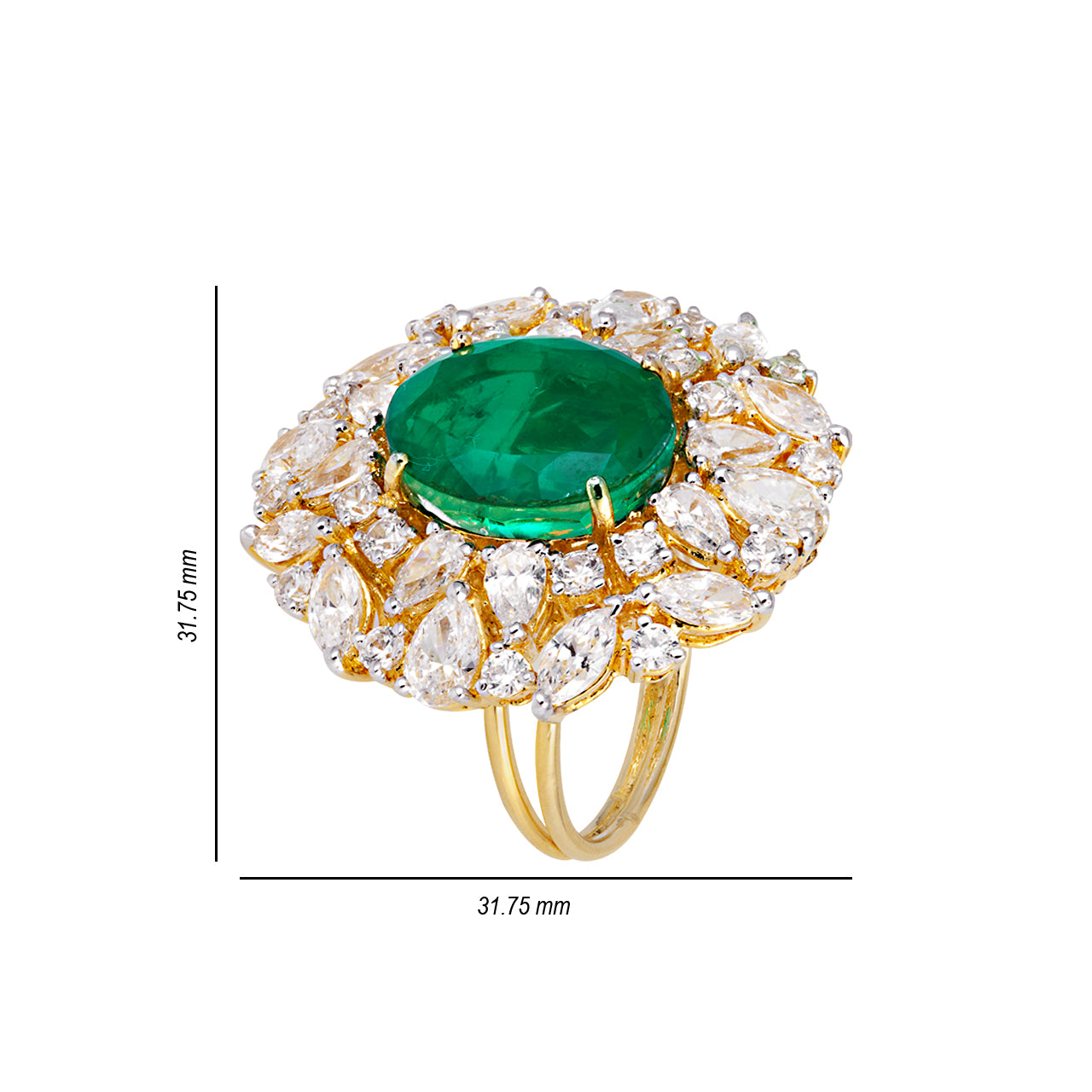 Emerald Allure Cocktail Ring