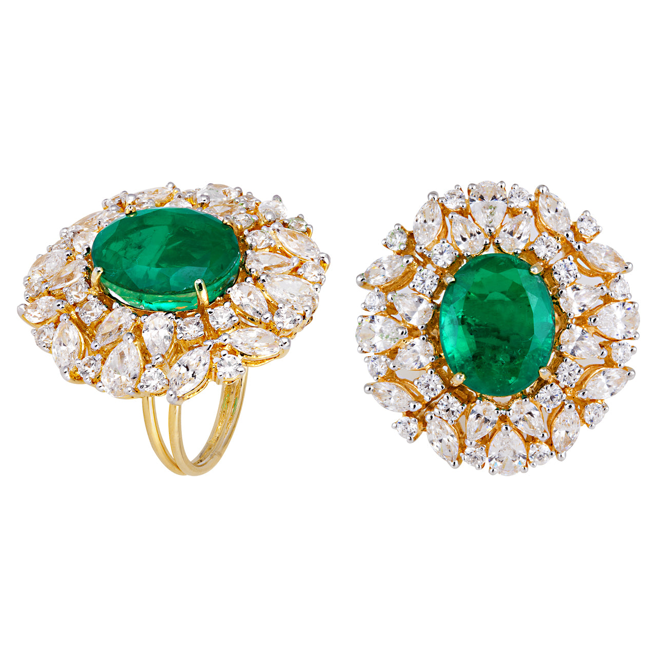 Emerald Allure Cocktail Ring
