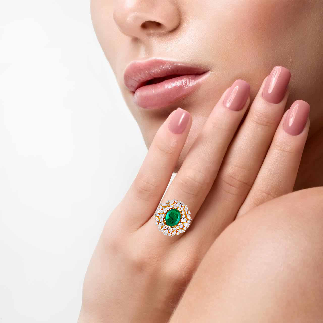 Emerald Allure Cocktail Ring