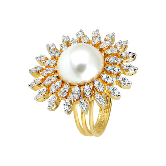 Pearl Blossom Serenity Ring