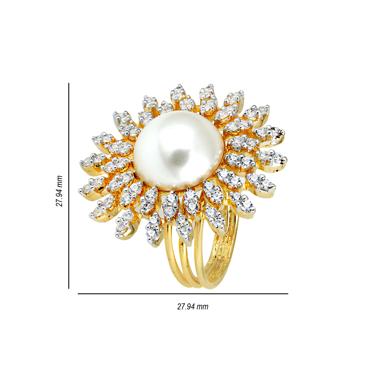 Pearl Blossom Serenity Ring