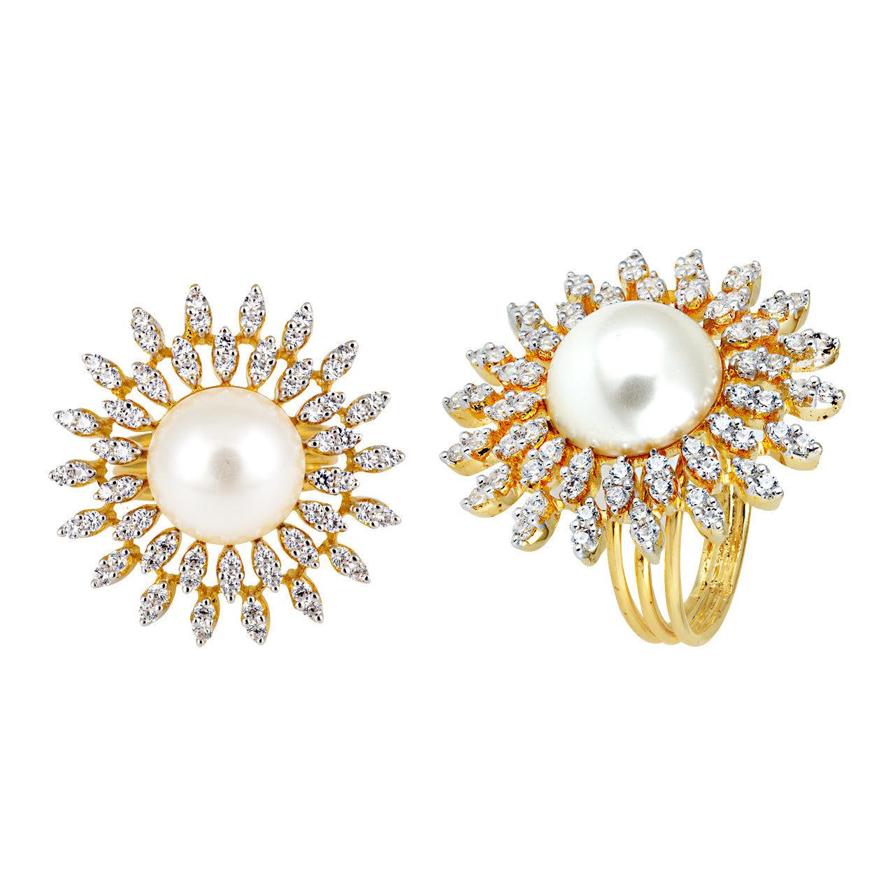 Pearl Blossom Serenity Ring
