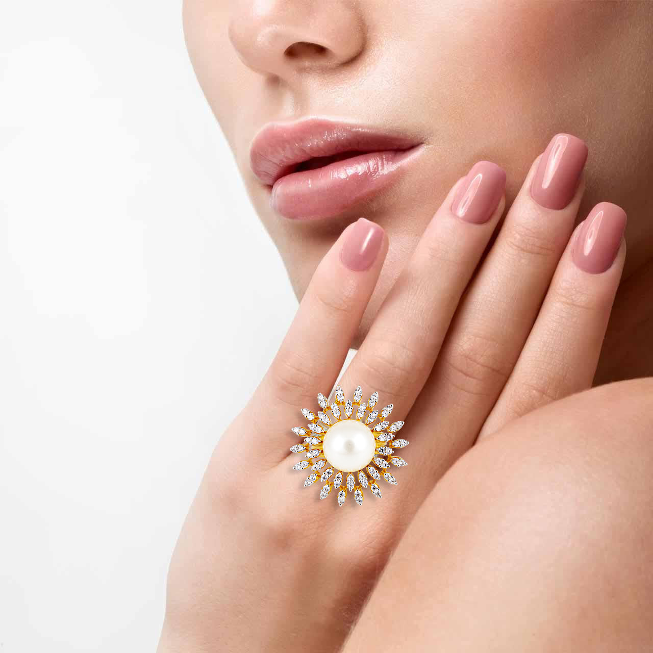 Pearl Blossom Serenity Ring