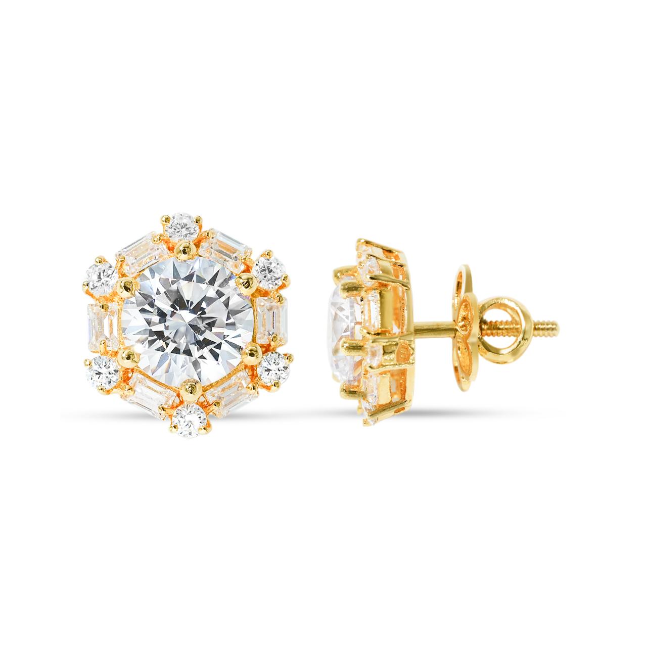 Round Solitaire with Baguette Halo