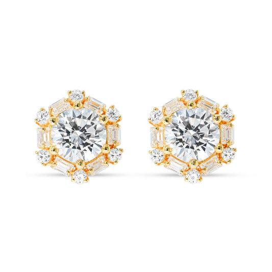 Round Solitaire with Baguette Halo