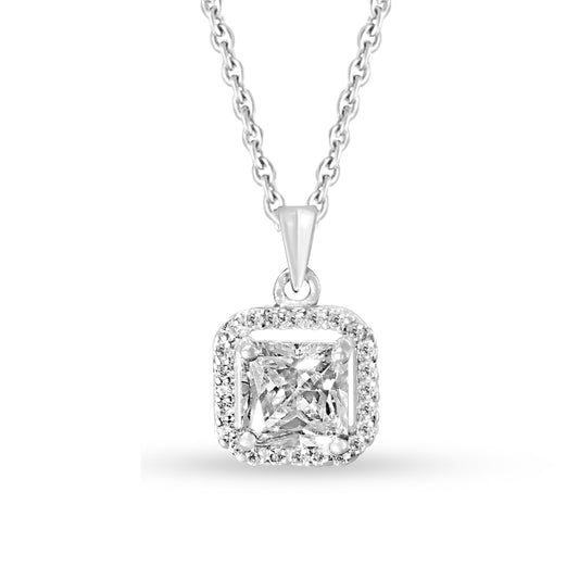 Sparkling Princess Halo Pendant