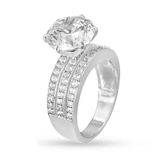 Radiant Elegance  3 ct Solitaire Ring