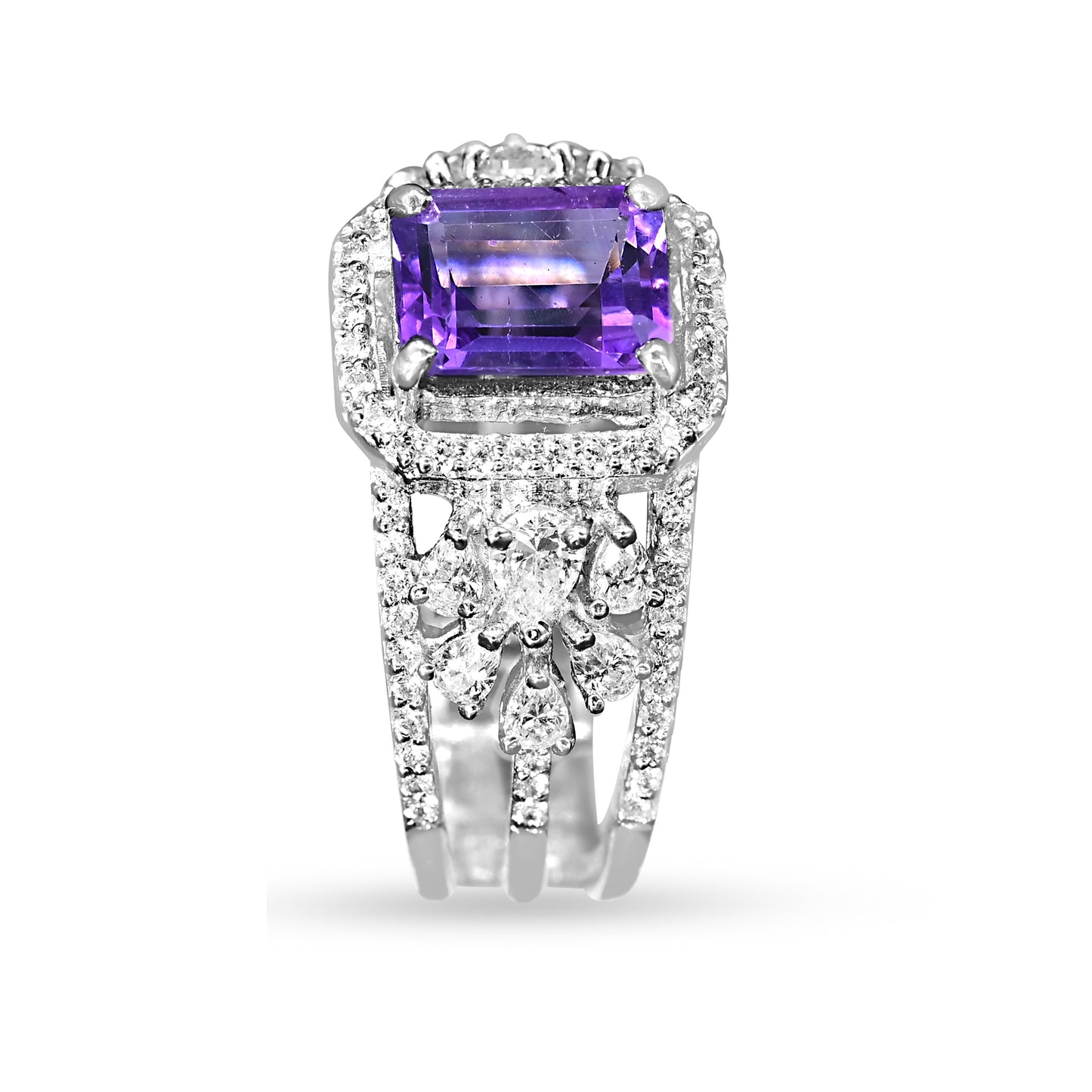 Gleaming Amethyst Jewel Ring