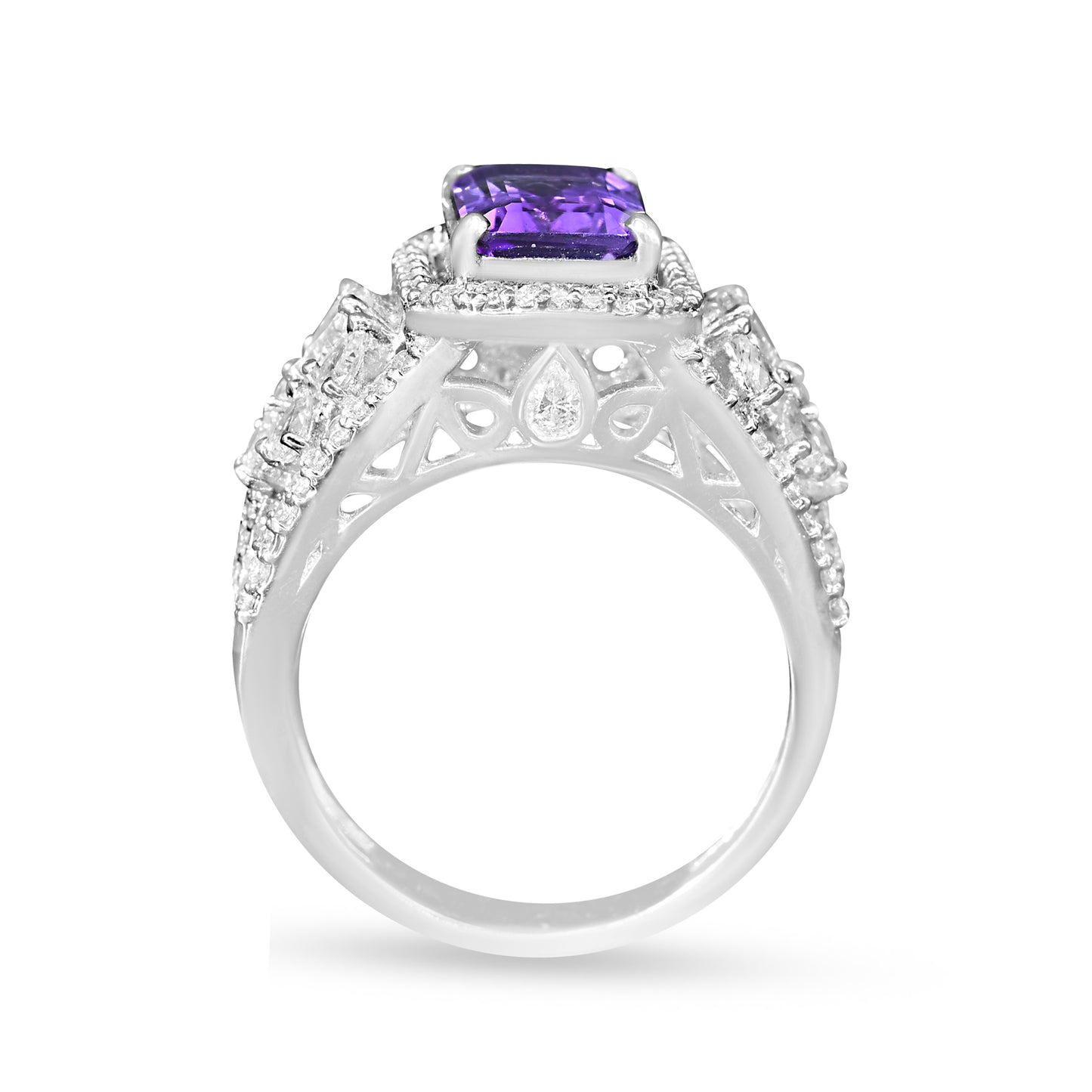 Gleaming Amethyst Jewel Ring