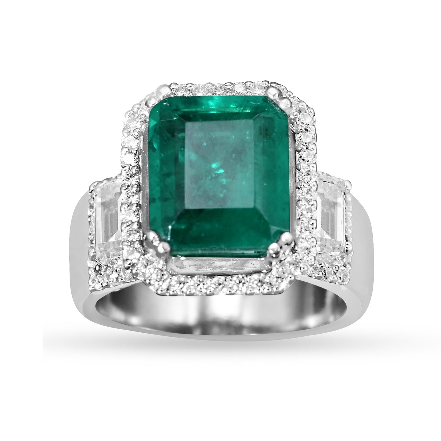 Royal Green Emerald Cocktail Ring