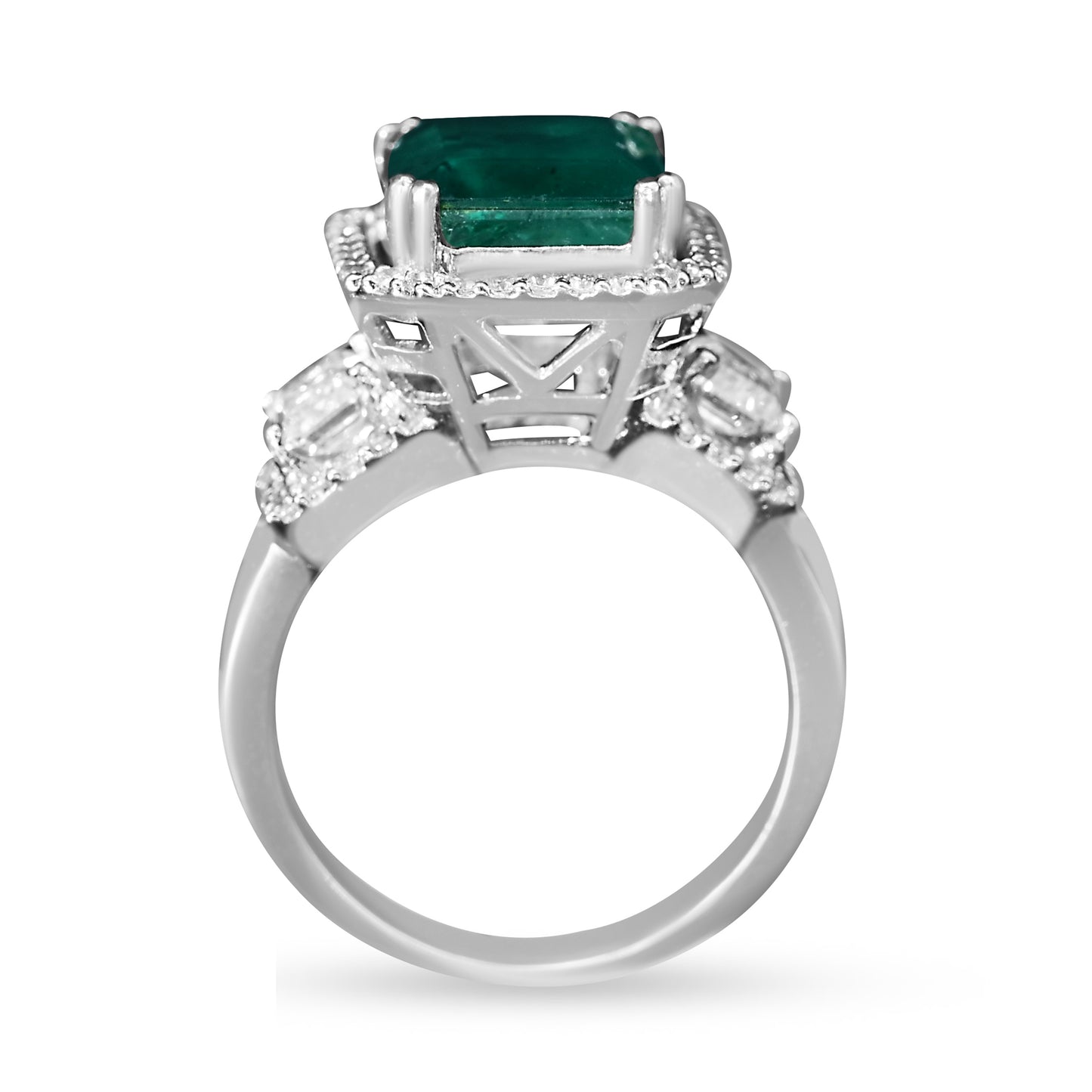 Royal Green Emerald Cocktail Ring