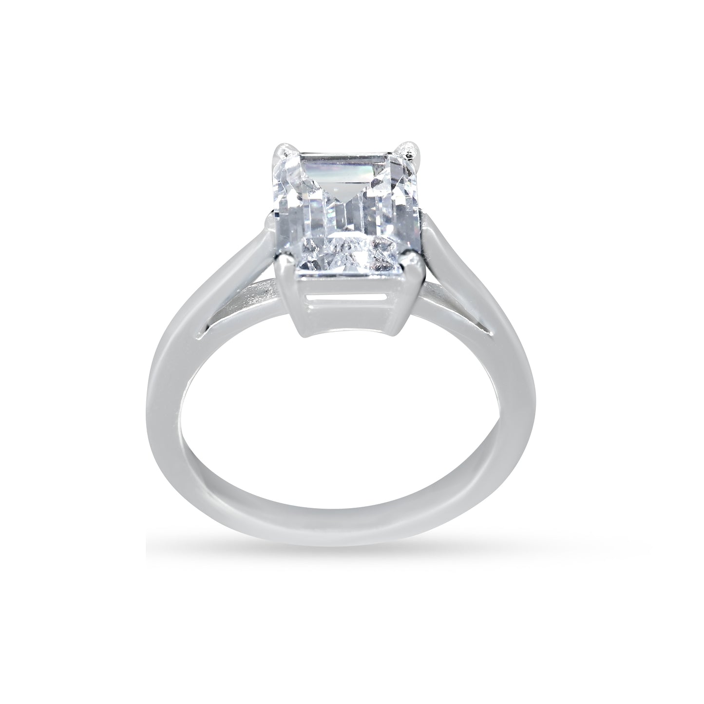 Pure Brilliance Emerald-Cut Ring