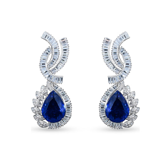 Midnight Sapphire Danglers